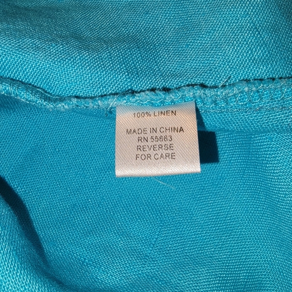 Super Cute Linen Teal Button-Up Hooded Jacket Size XL - Picture 6 of 15